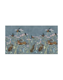 Фотообои листовые ФабрикаФресок Зайцы в цветах Афреска / 565270 Фабрикафресок