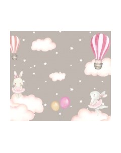 Фотообои листовые ФабрикаФресок Зайчики на облаках / 803270 Фабрикафресок