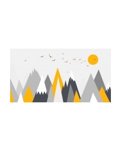 Фотообои листовые ФабрикаФресок Детские Горы с солнцем / 445270 Фабрикафресок