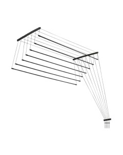 Сушилка для белья Comfort Alumin Group Потолочная 7 прутьев Black Diamond 200см Comfort alumin group