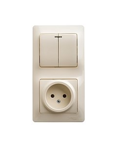 Блок выключатель+розетка Systeme (Schneider) Electric Glossa GSL000273 Systeme (schneider) electric
