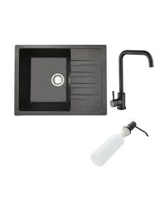 Мойка кухонная со смесителем БелЭворс Vega L + смеситель W4998-4-22 + дозатор 7L405F Белэворс