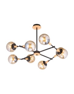 Потолочный светильник Mirastyle SX-N-4900/8 BK+WOOD