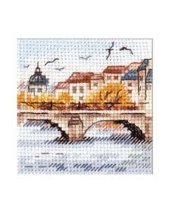 Набор для вышивания Осень в городе. Чайки над мостом / 0-216 Алиса