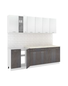 Кухонный гарнитур Кортекс-мебель Корнелия Лира-лайт 2.4м