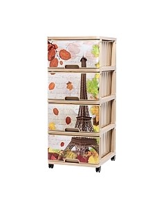 Комод пластиковый Париж осень Dunya