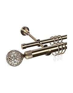 Карниз для штор АС ФОРОС Grace D25Г/16Г составной + наконечники Метеор Ас форос