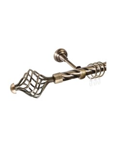 Карниз для штор АС ФОРОС Grace D25К составной + наконечники Ажур 245 Ас форос