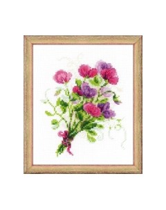 Набор для вышивания Букетик с душистым горошком / 1606 Риолис