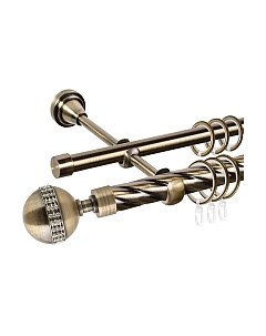 Карниз для штор АС ФОРОС Grace D25К/16Г + наконечники Авея Ас форос