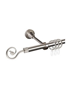 Карниз для штор АС ФОРОС Grace D16Г + наконечники Завиток одинарный Ас форос