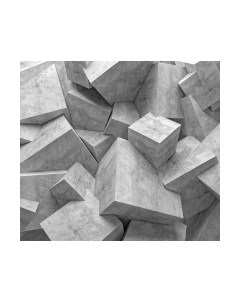 Фотообои листовые Vimala Серые кубы в пространстве