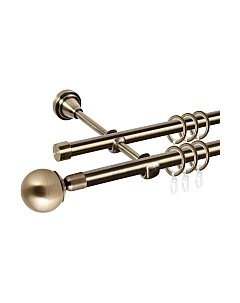 Карниз для штор АС ФОРОС Grace D16Г/16Г составной + наконечники Шар простой Ас форос