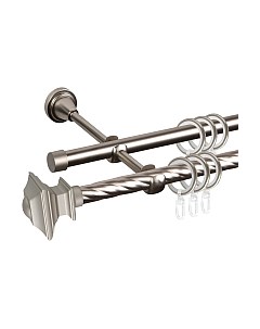 Карниз для штор АС ФОРОС Grace D16K/16Г + наконечники Верди Ас форос