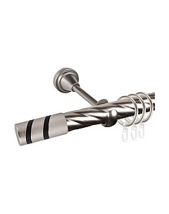 Карниз для штор Grace D25К составной + наконечники Изольда черный Ас форос