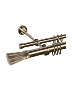 Карниз для штор АС ФОРОС Grace D25Г/16Г составной + наконечники Буэнос Ас форос