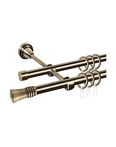 Карниз для штор АС ФОРОС Grace D16Г/16Г составной + наконечники Арига Ас форос