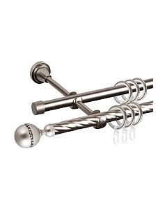 Карниз для штор АС ФОРОС Grace D16K/16Г + наконечники Кортеза Ас форос