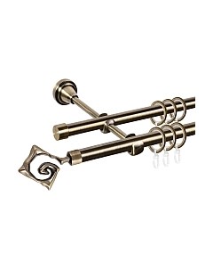 Карниз для штор АС ФОРОС Grace D16Г/16Г + наконечники Лабиринт Ас форос