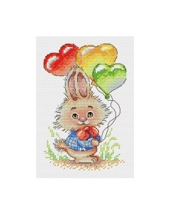 Набор для вышивания Зайка с шариками / М-556М М.п.студия