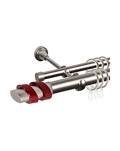 Карниз для штор АС ФОРОС Grace D25Г/16Г составной + наконечники Вена красный Ас форос