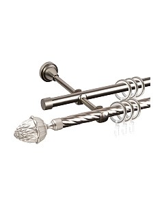 Карниз для штор АС ФОРОС Grace D16K/16Г + наконечники Шишка Ас форос