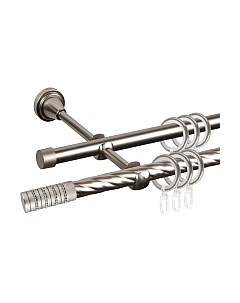 Карниз для штор АС ФОРОС Grace D16K/16Г составной + наконечники Крис Ас форос