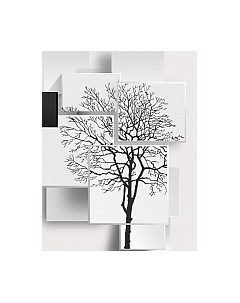 Фотообои листовые Citydecor Дерево 3D Инь-янь 2