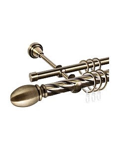 Карниз для штор АС ФОРОС Grace D25К/16Г составной + наконечники Белуно Ас форос