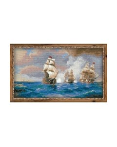 Набор для вышивания Бриг Меркурий атакованный двумя турецкими кораблями / 1154 Риолис