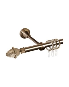 Карниз для штор АС ФОРОС Grace D16Г составной + наконечники Магнолия Ас форос