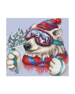 Набор для вышивания Стильный лыжник / В-685М М.п.студия