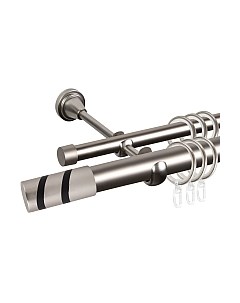 Карниз для штор Grace D25Г/16Г + наконечники Изольда черный Ас форос