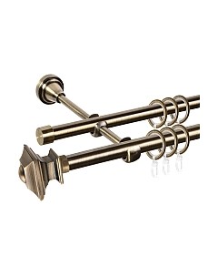 Карниз для штор АС ФОРОС Grace D16Г/16Г составной + наконечники Верди Ас форос