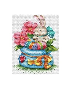 Набор для вышивания Зайчонок в цветах / М-648М М.п.студия