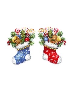 Набор для вышивания Новогодний носок / Р-496М М.п.студия