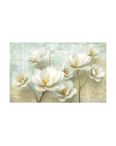 Фотообои листовые Vimala 3D Цветы на штукатурку