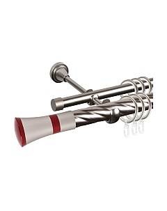 Карниз для штор АС ФОРОС Grace D25К/16Г составной + наконечники Люксор красный Ас форос