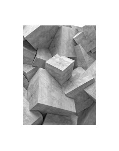 Фотообои листовые Vimala Серые кубы в пространстве