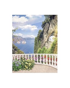 Фотообои листовые Citydecor Фреска балкончик 3D