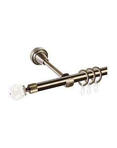 Карниз для штор АС ФОРОС Grace D16Г + наконечники Кристалл Ас форос