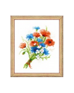 Набор для вышивания Букетик с васильками / 1576 Риолис