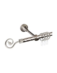 Карниз для штор АС ФОРОС Grace D16K составной + наконечники Завиток одинарный Ас форос