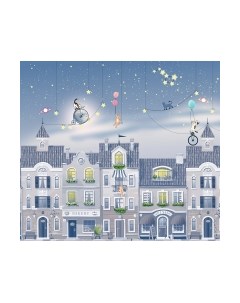 Фотообои листовые Vimala Ночной город синий