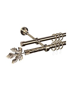 Карниз для штор АС ФОРОС Grace D16K/16Г составной + наконечники Клен Ас форос
