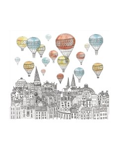 Фотообои листовые Vimala Шары над городом 2