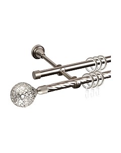 Карниз для штор АС ФОРОС Grace D16K/16Г + наконечники Метеор Ас форос