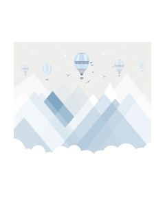 Фотообои листовые Vimala Голубые горы с шарами