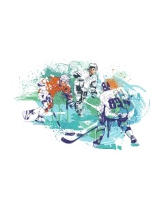 Фотообои листовые Vimala Хоккеист 4