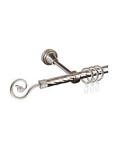 Карниз для штор АС ФОРОС Grace D16K + наконечники Завиток одинарный Ас форос